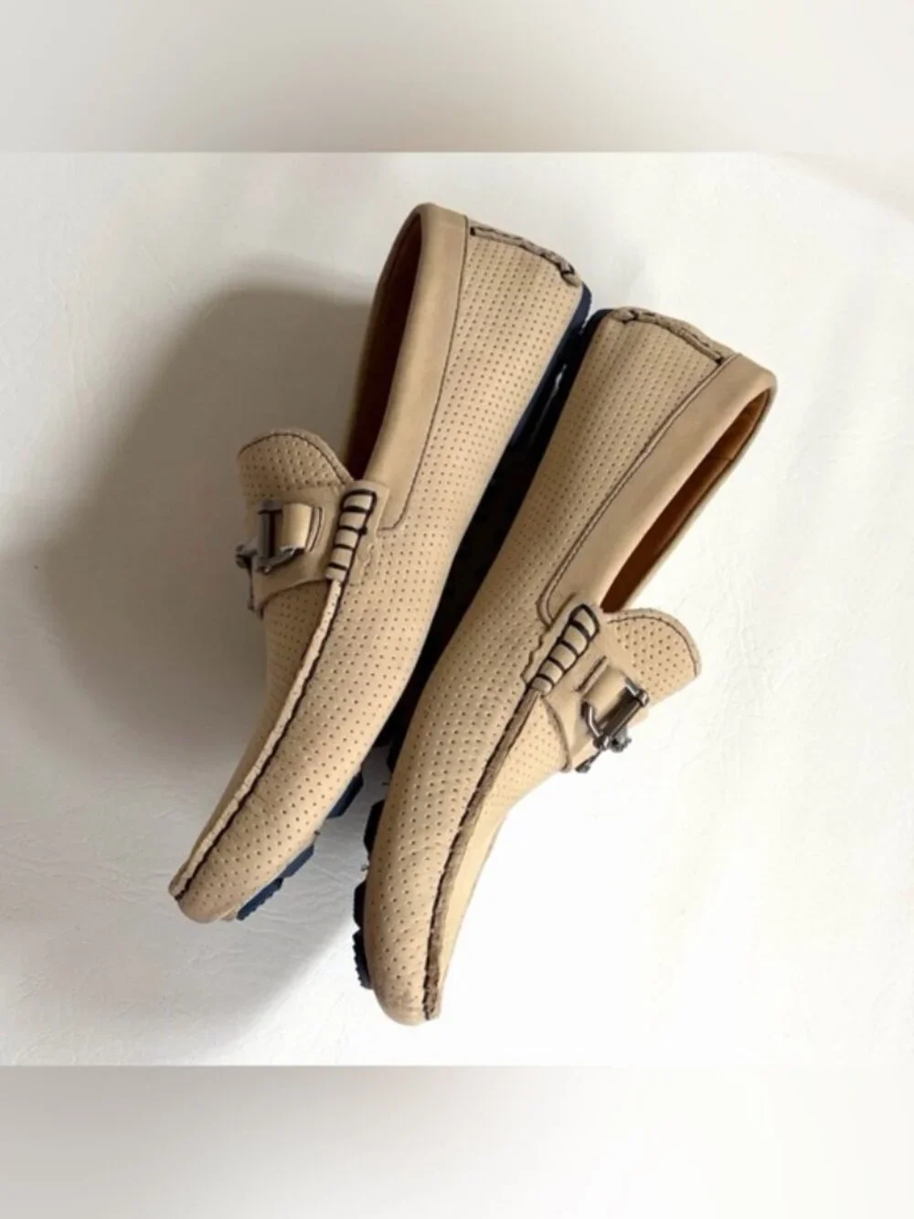 901 Suede Men’s Driving Moccasins Loafers MStorino Horse Bit Shoes Sand 10